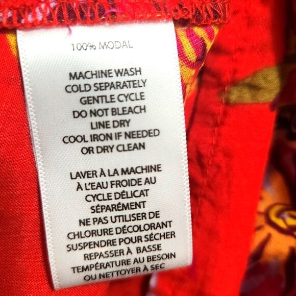 BeachLunchLounge Latoya Bell Sleeve Off Shoulder Red Floral Peasant Top Size L - Picture 7 of 7